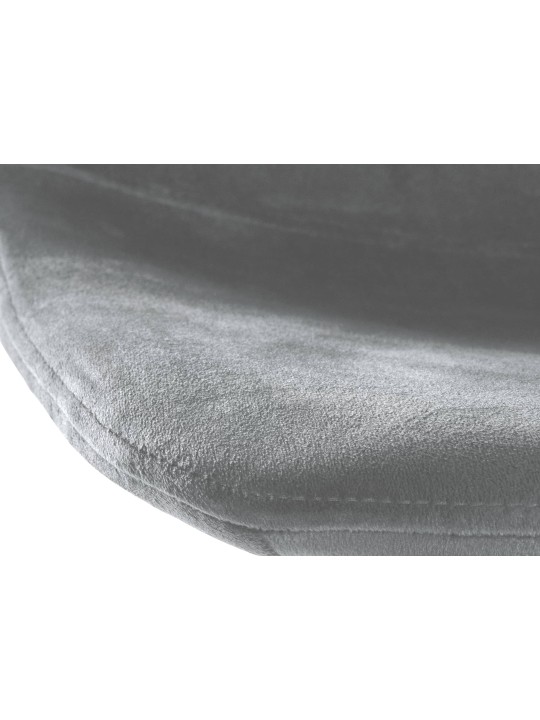 Banqueta alta Divo veludo cromado, cinza