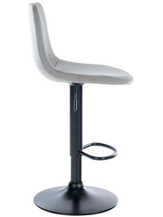 Banqueta alta Divo veludo, cinza