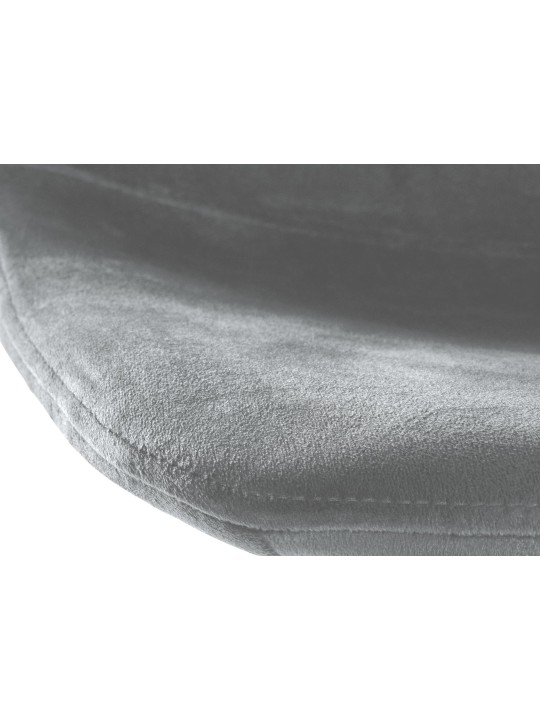Banqueta alta Divo veludo, cinza