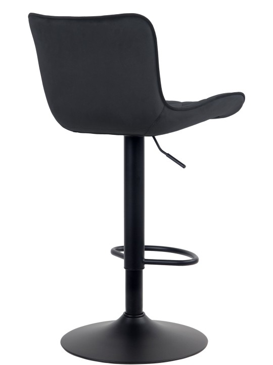 Conjunto de 2 bancos altos em veludo Emma, preto