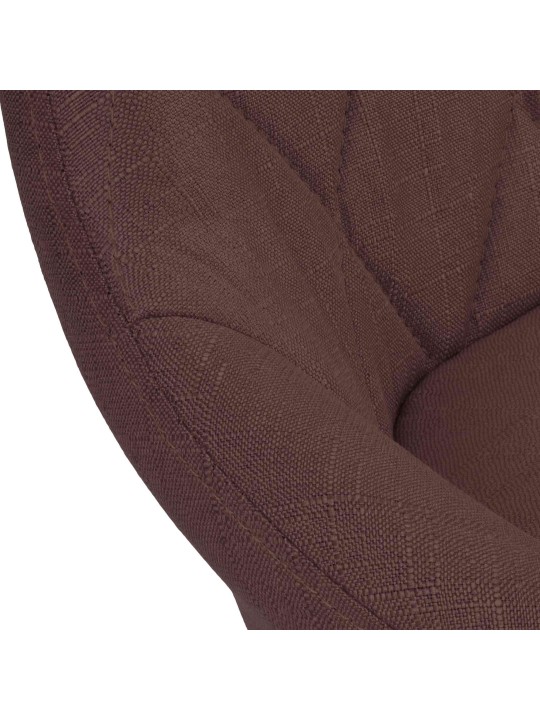 Banqueta alta Lazio tecido cromado, castanho