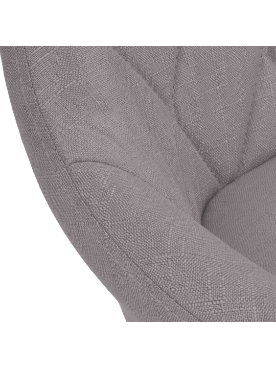 Banqueta alta Lazio tecido cromado, cinza