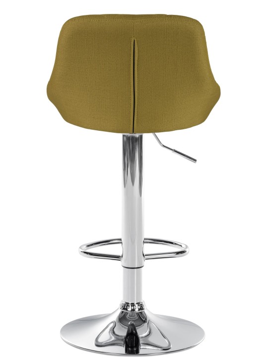 Banqueta alta Lazio tecido cromado, verde