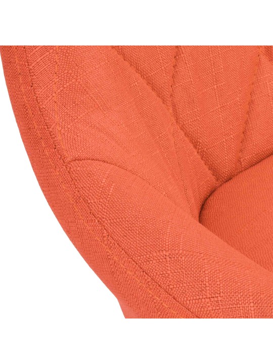 Banqueta alta Lazio tecido cromado, laranja