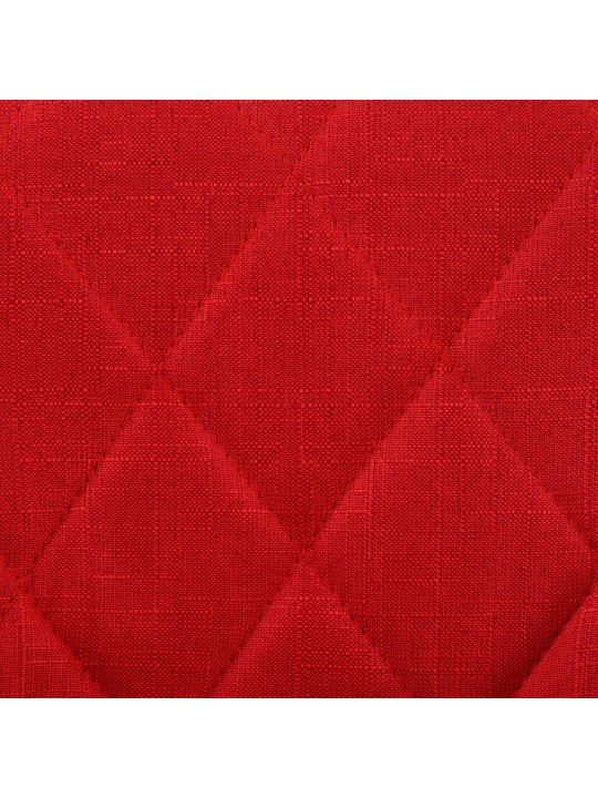 Banqueta alta Lazio tecido cromado, vermelho