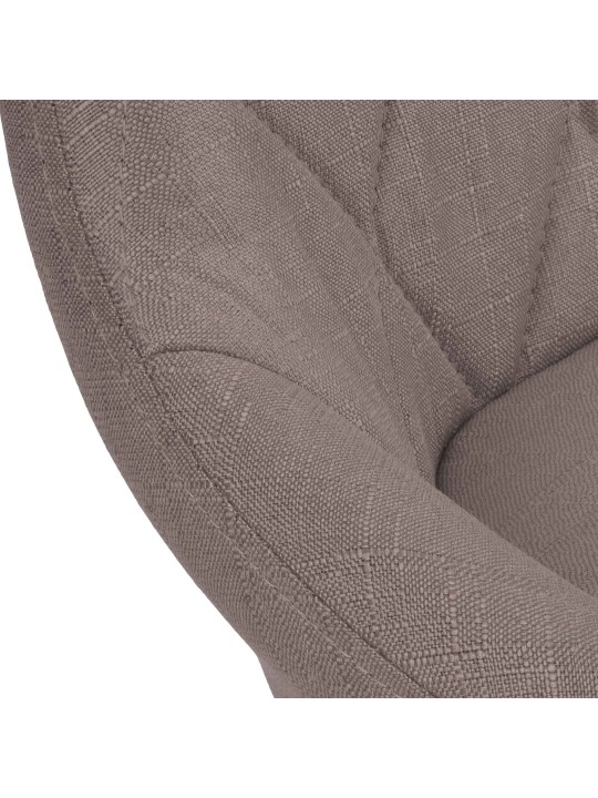 Banqueta alta Lazio tecido cromado, taupe