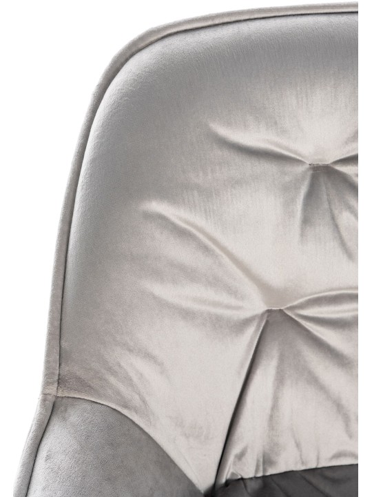 Conjunto de 2 bancos altos em veludo Gibson, cinza