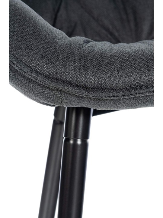 Conjunto de 2 bancos altos em tecido Gibson, cinza escuro