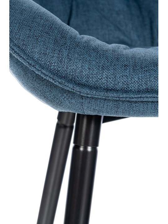 Conjunto de 2 bancos altos em tecido Gibson, azul Conjunto de 2 bancos altos em tecido Gibson, azul