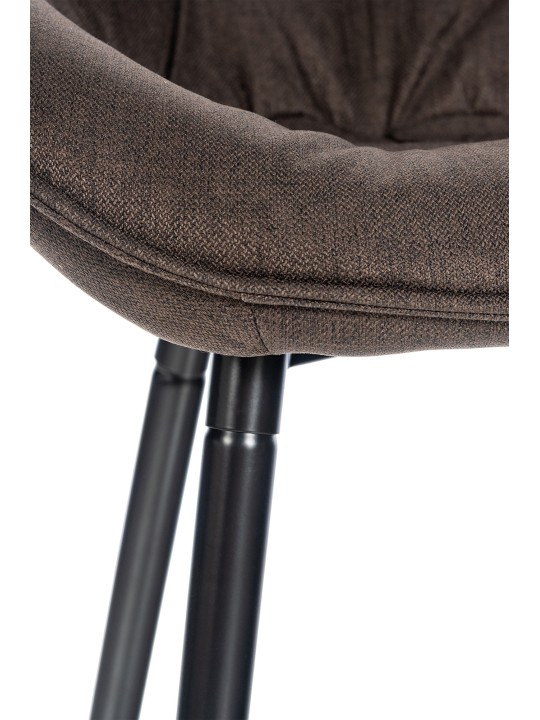 Banqueta alta tecido Gibson, castanho