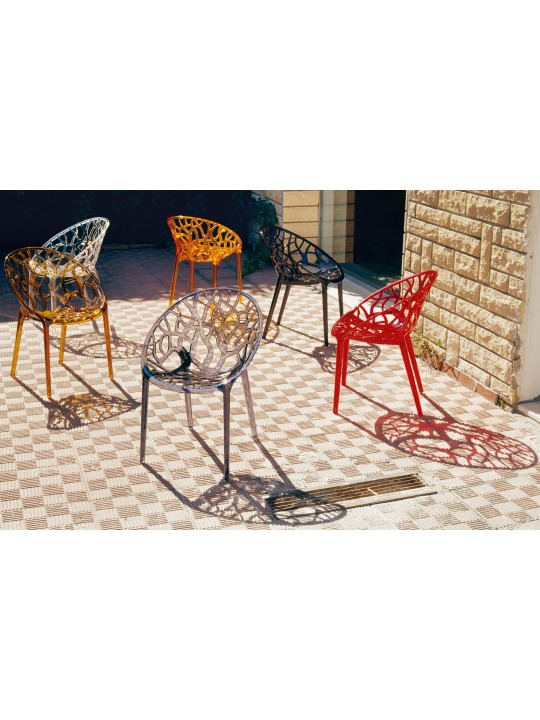 Cadeira empilhável CRISTAL, transparente