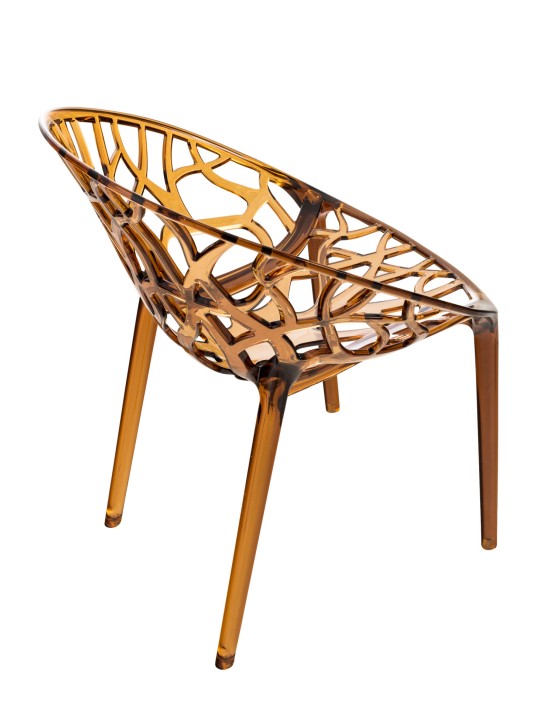 Cadeira empilhável CRISTAL, âmbar