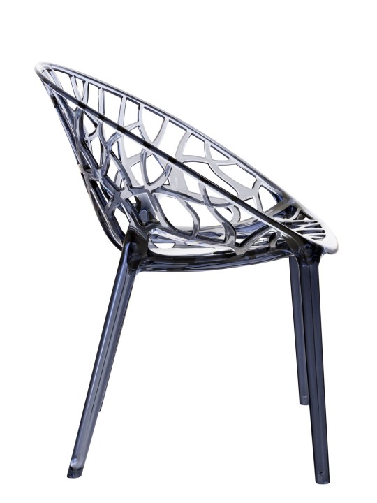 Cadeira empilhável CRISTAL, cinza