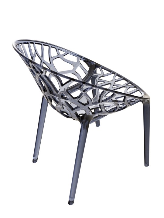 Cadeira empilhável CRISTAL, cinza