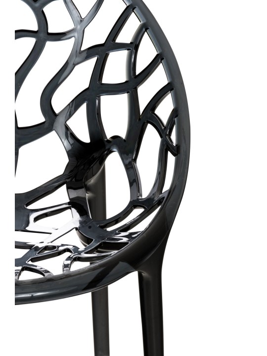 Cadeira empilhável CRISTAL, preto