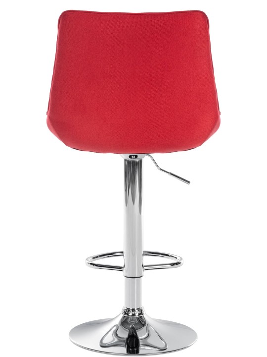 Banqueta alta Toni tecido cromado, vermelho Banqueta alta Toni tecido cromado, vermelho