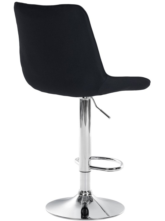 Banqueta alta Toni tecido cromado, preto Banqueta alta Toni tecido cromado, preto
