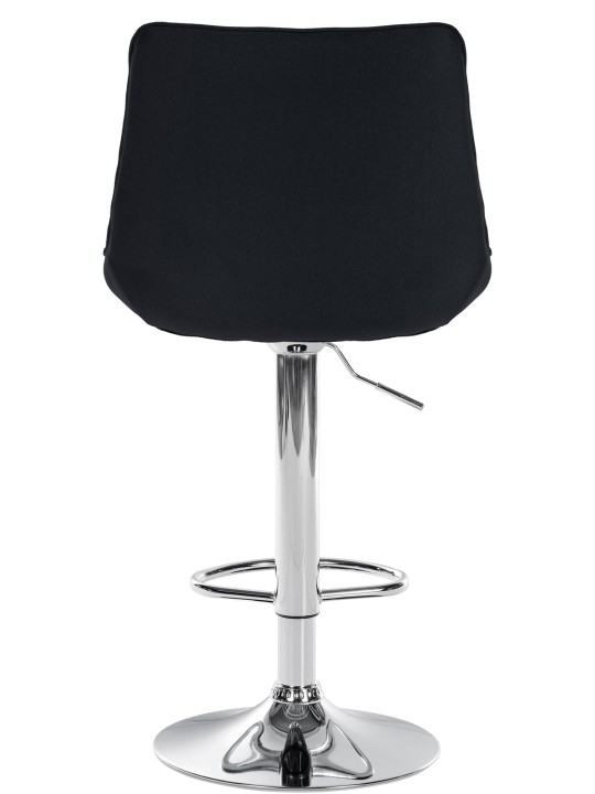 Banqueta alta Toni tecido cromado, preto Banqueta alta Toni tecido cromado, preto