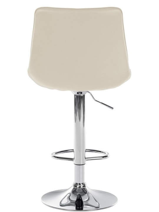 Banqueta alta Toni couro sintético cromado, creme Banqueta alta Toni couro sintético cromado, creme