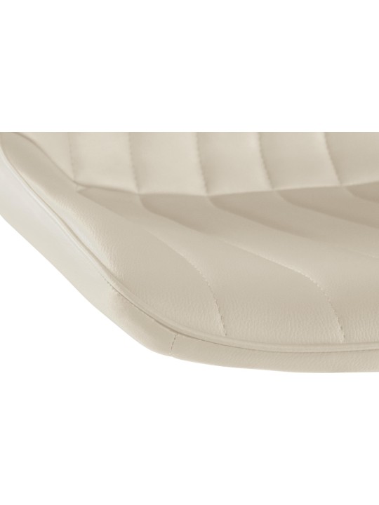 Banqueta alta Toni couro sintético cromado, creme Banqueta alta Toni couro sintético cromado, creme
