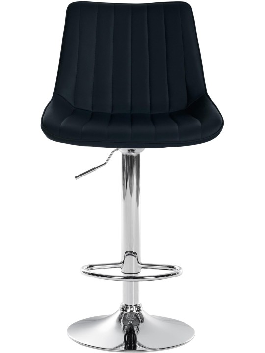 Banqueta alta Toni couro sintético cromado, preto Banqueta alta Toni couro sintético cromado, preto