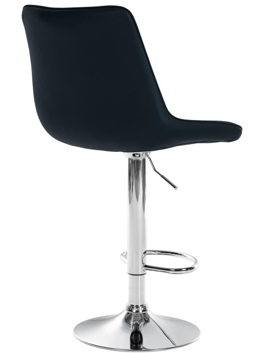 Banqueta alta Toni couro sintético cromado, preto Banqueta alta Toni couro sintético cromado, preto