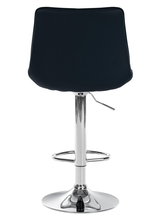 Banqueta alta Toni couro sintético cromado, preto Banqueta alta Toni couro sintético cromado, preto