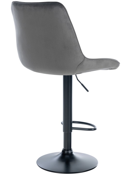 Banqueta alta Toni veludo, cinza escuro Banqueta alta Toni veludo, cinza escuro