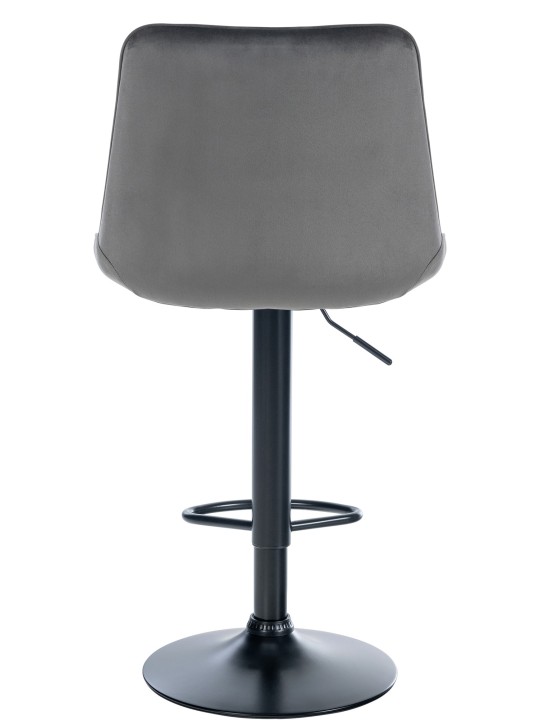 Banqueta alta Toni veludo, cinza escuro Banqueta alta Toni veludo, cinza escuro