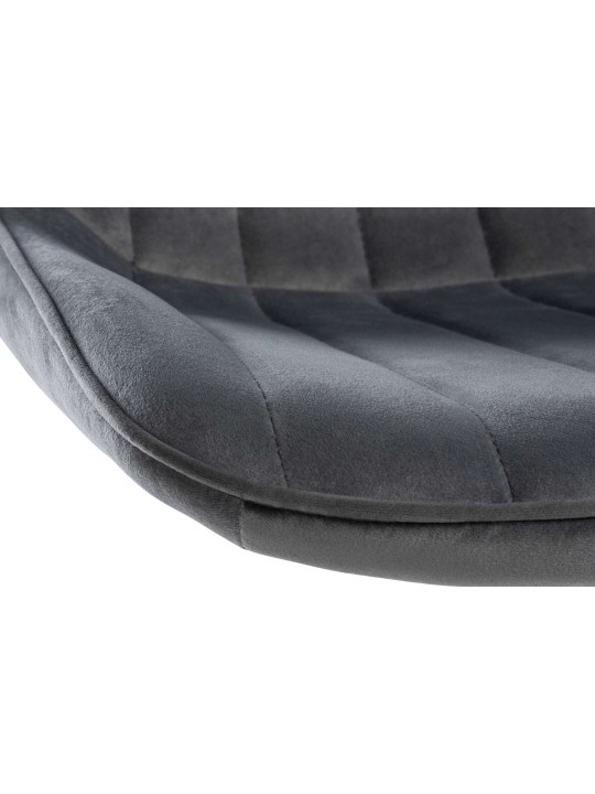 Banqueta alta Toni veludo, cinza escuro Banqueta alta Toni veludo, cinza escuro
