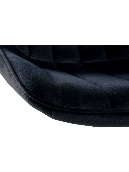 Banqueta alta Toni veludo cromado, preto Banqueta alta Toni veludo cromado, preto