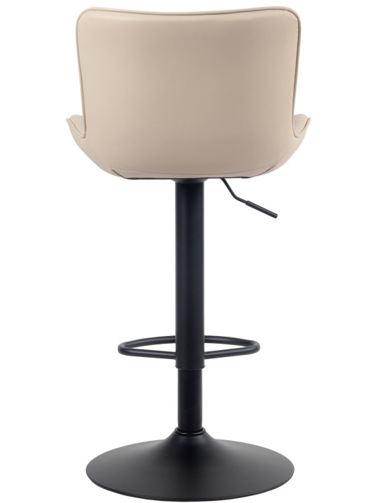 Banqueta alta Linus couro sintético, creme