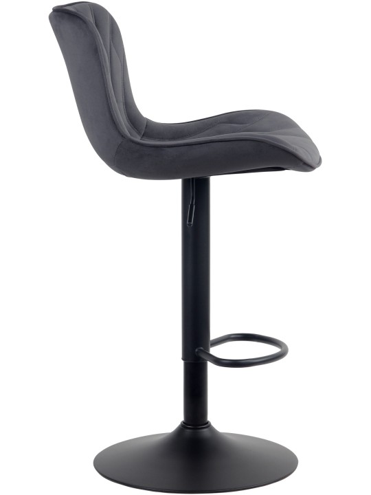 Banqueta alta Linus veludo, preto Banqueta alta Linus veludo, preto