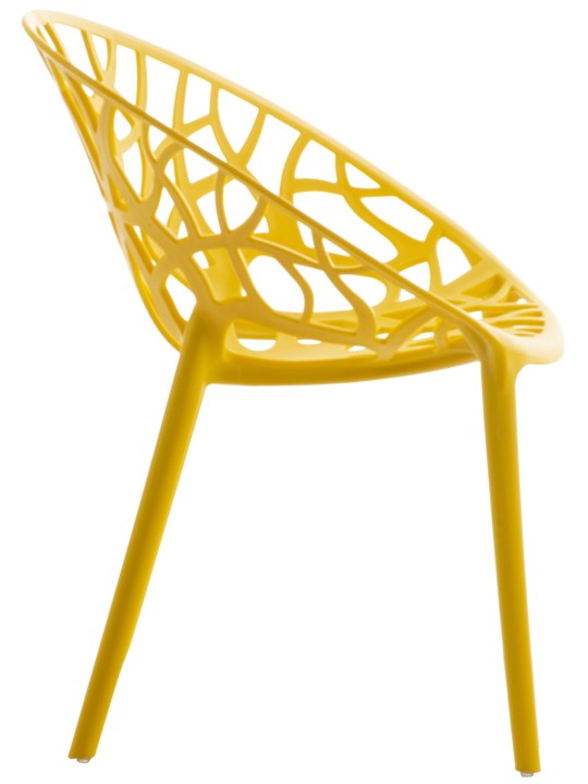 Conjunto de 4 cadeiras Hope, amarelo