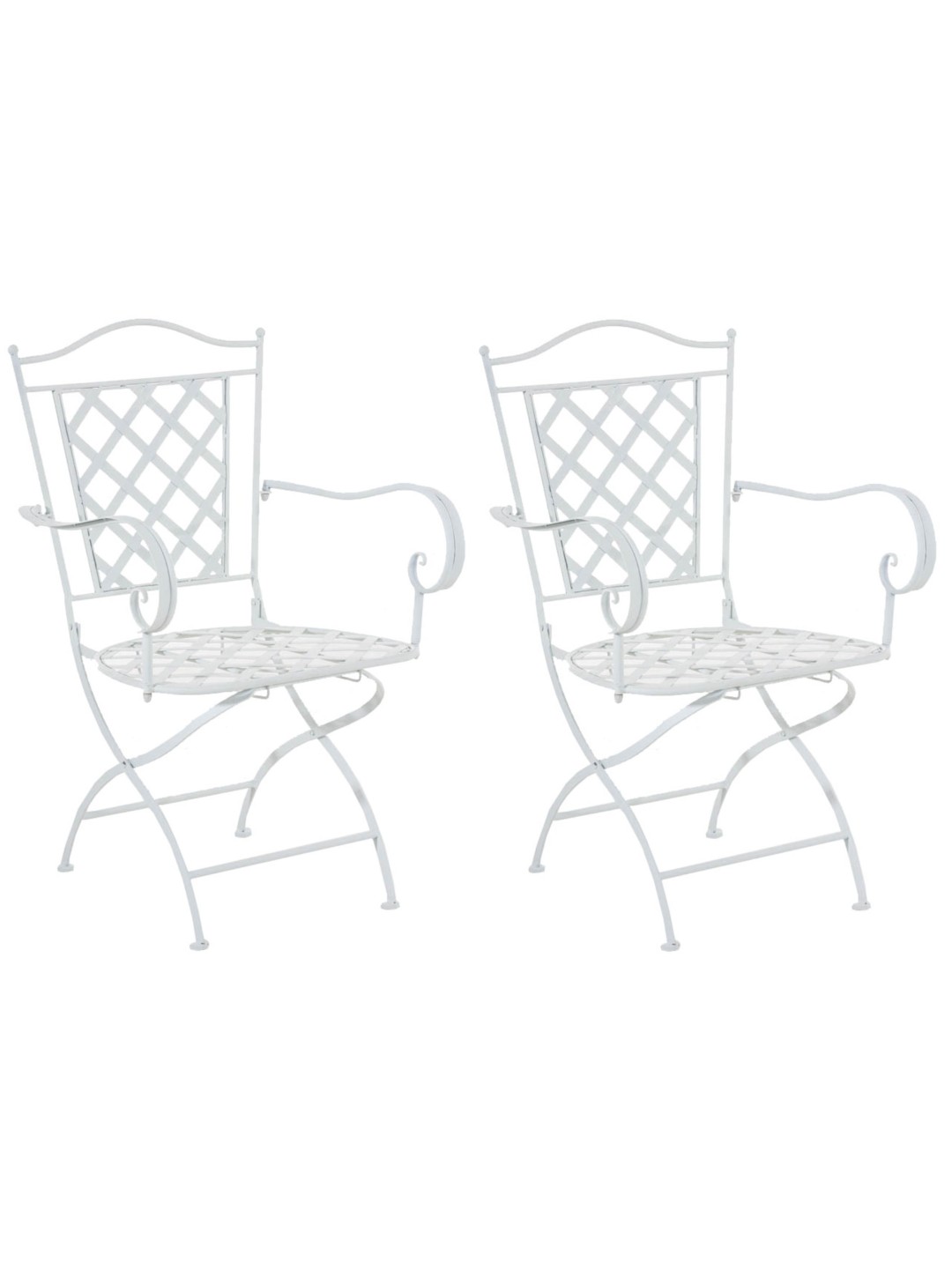 Conjunto de 2 cadeiras Adara, branco