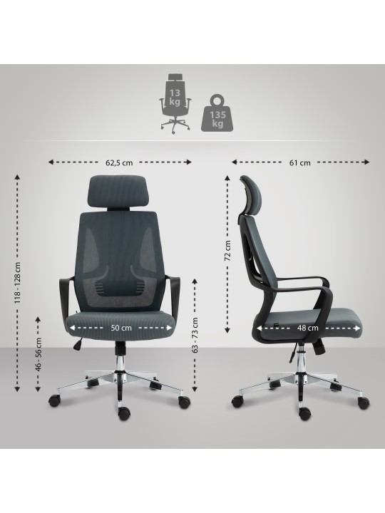 Cadeira de escritório Kanab, cinza