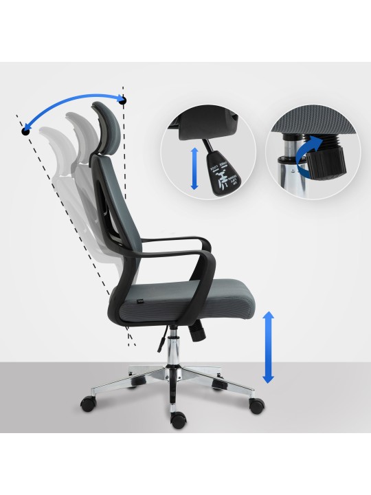 Cadeira de escritório Kanab, cinza