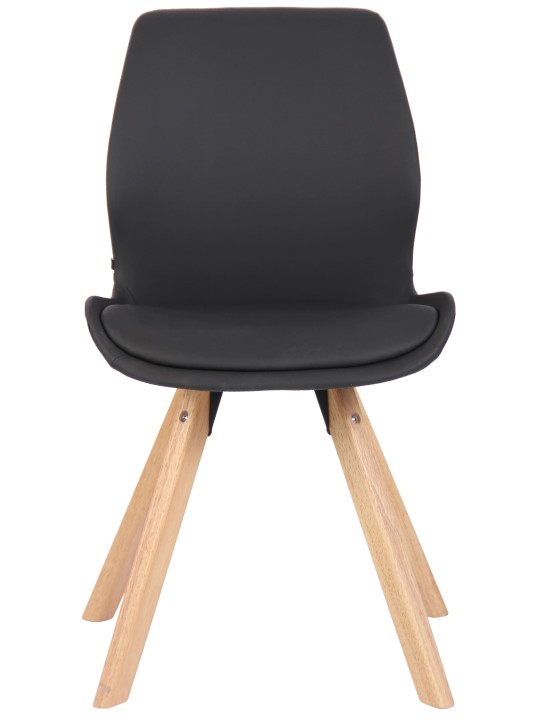 Cadeira Luna em couro sintético, preto