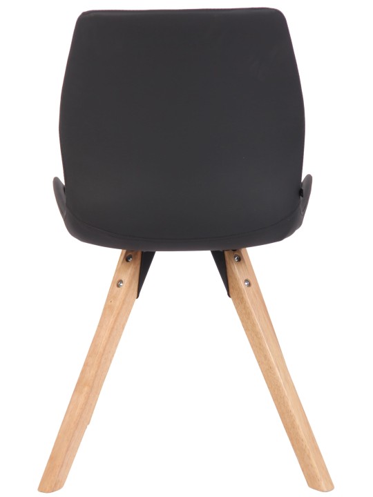 Cadeira Luna em couro sintético, preto