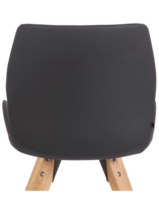 Cadeira Luna em couro sintético, preto