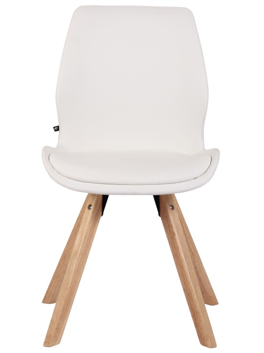 Cadeira Luna em couro sintético, branco