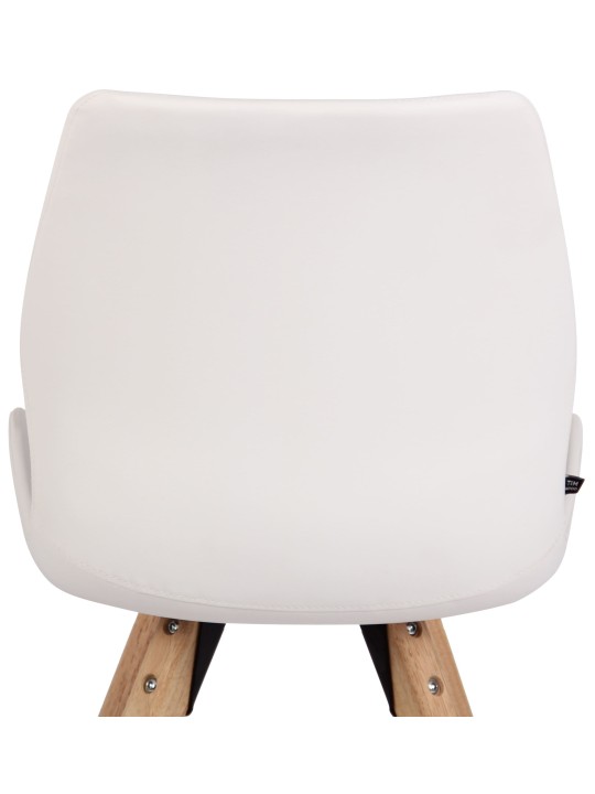 Cadeira Luna em couro sintético, branco