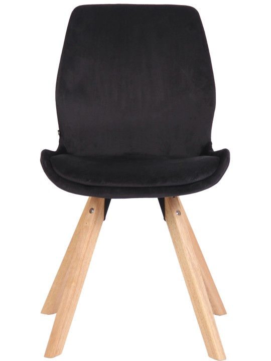 Cadeira de veludo Luna, preto