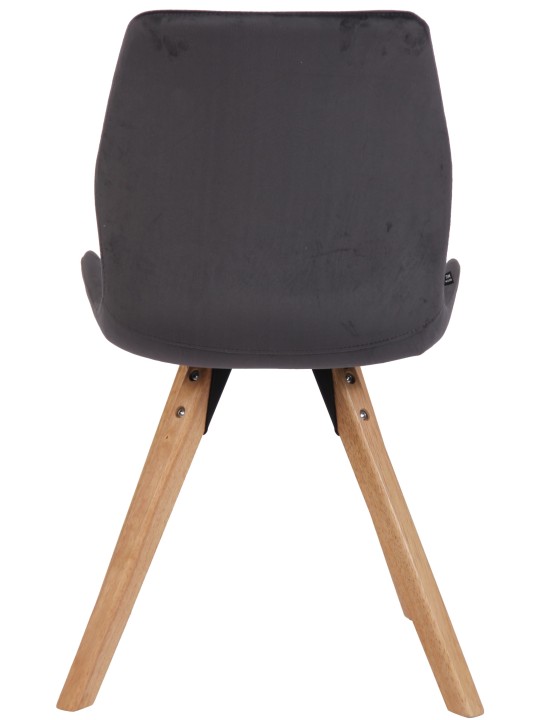 Cadeira de veludo Luna, cinza escuro