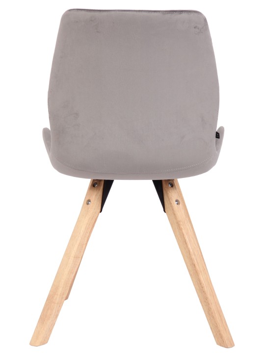 Cadeira de veludo Luna, cinza