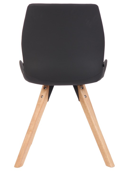 Conjunto de 2 cadeiras Luna couro sintético, preto