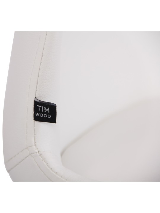 Conjunto de 2 cadeiras Luna couro sintético, branco Conjunto de 2 cadeiras Luna couro sintético, branco