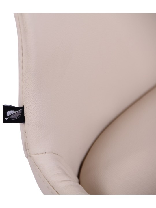 Conjunto de 2 cadeiras Luna couro sintético, creme