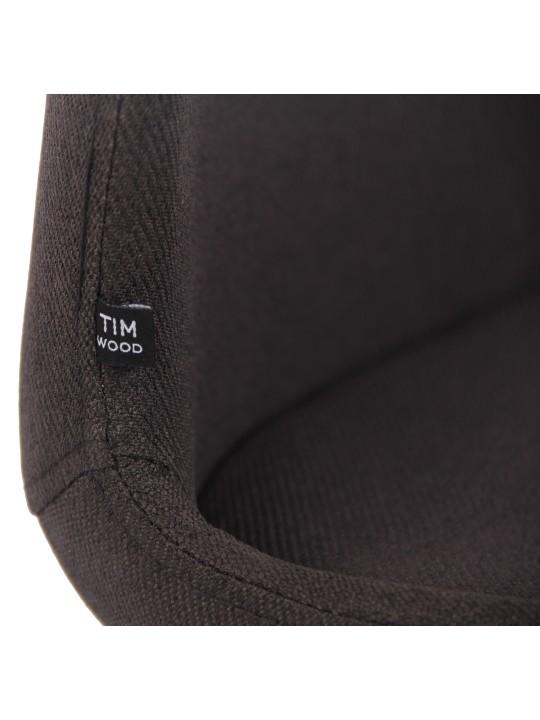 Conjunto de 2 cadeiras tecido Luna, preto