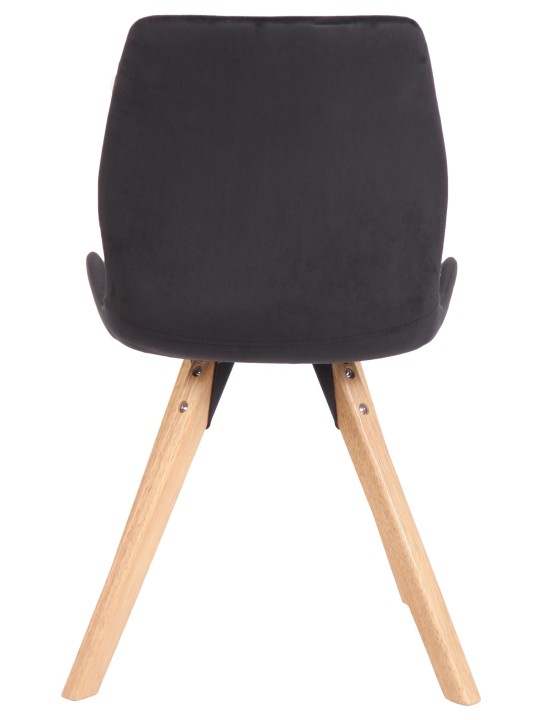 Conjunto de 2 cadeiras Luna veludo, preto